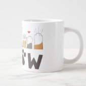 Cute Pet Paw Love Mug Jumbo-Tasse (Rechts)