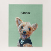 Cute Pet Photo with Pet Name Dog or Cat Portrait  Puzzle (Vertikal)