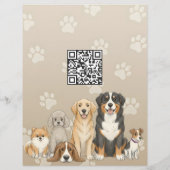 Cute Pet Sitting Dog Walker Custom Promotional Flyer (Hinten)