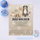 Cute Pet Sitting Dog Walker Custom Promotional Flyer (Einzeln)
