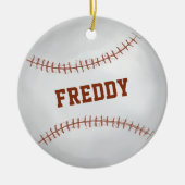 Cute Photo Keepsake Baseball Personalized  Keramik Ornament (Vorne)