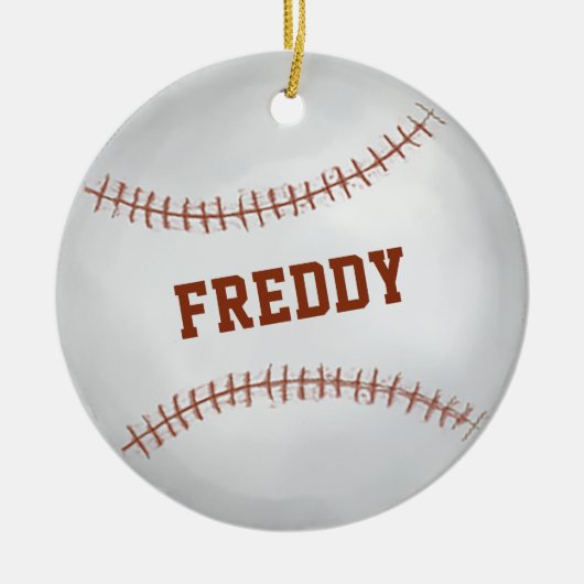 Cute Photo Keepsake Baseball Personalized  Keramik Ornament (Vorne)