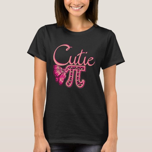 Cute Pi Butterfly Math Holiday Mathematics  Pi Day T-Shirt (Vorderseite)