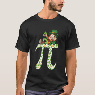 Cute Pi Irish Math Teacher Leprechaun Pi Day St. P T-Shirt