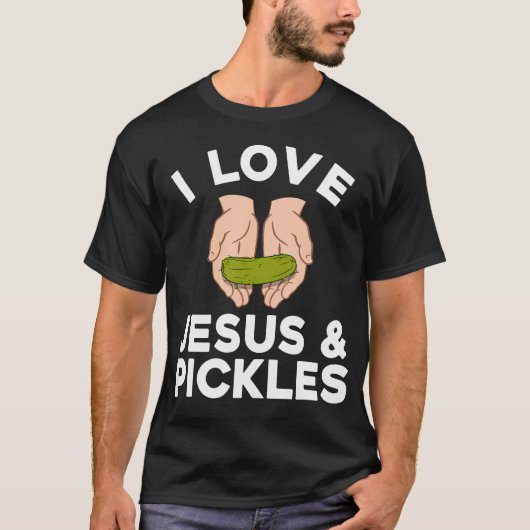 Cute Pickle Design For Men Women Kids Jesus Pickle T-Shirt (Vorderseite)