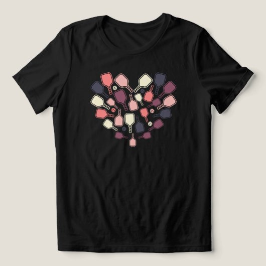 Cute Pickleball Paddle Heart Tri-Blend Shirt (Design Vorderseite)