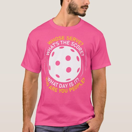 Cute Pickleball Who Are You People Funny T-Shirt (Vorderseite)