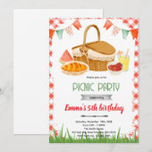 Cute picnic party theme invitation einladung (Vorne/Hinten)