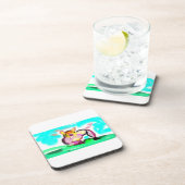 Cute pig art  getränkeuntersetzer (Rechte Seite)