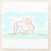 Cute pig art  glasuntersetzer (Rückseite)