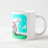Cute pig art  Jumbo-Tasse (Rechts)