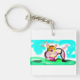 Cute pig art  schlüsselanhänger