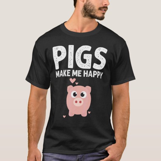 Cute Pig Designs For Men Women  Farming Animal Pig T-Shirt (Vorderseite)