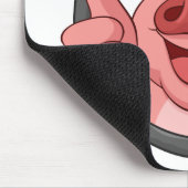 Cute Pig Gift Farmer Country Farm Girl Cartoon Mousepad (Ecke)