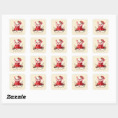 Cute pig lovers customizable Square Sticker (Blatt)
