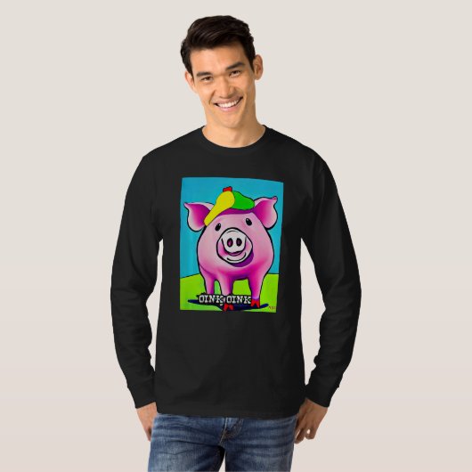 Cute Pig Piggie Oink Oink 13 T-Shirt (Vorne ganz)