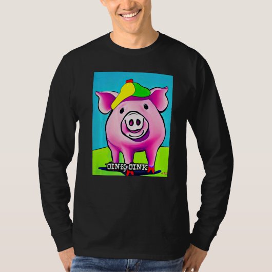Cute Pig Piggie Oink Oink 13 T-Shirt (Vorderseite)