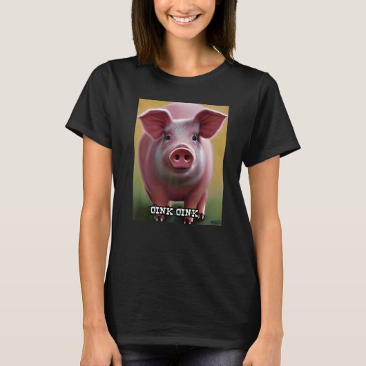 Cute Pig Piggie Oink Oink 18 T-Shirt (Vorderseite)