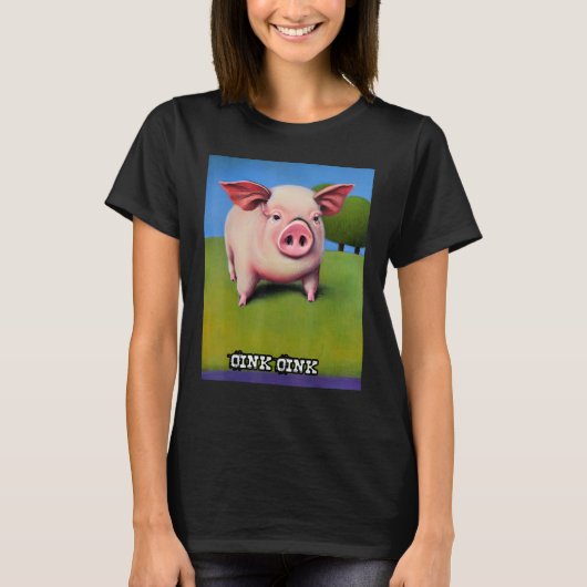Cute Pig Piggie Oink Oink 36 T-Shirt (Vorderseite)
