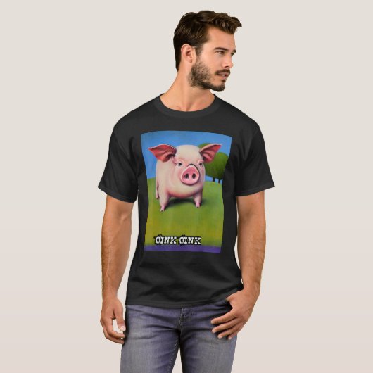 Cute Pig Piggie Oink Oink 36 T-Shirt (Vorne ganz)