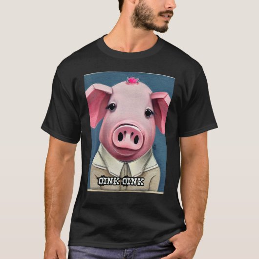 Cute Pig Piggie Oink Oink 52 T-Shirt (Vorderseite)