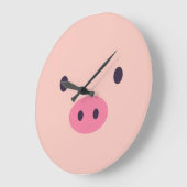 Cute Pig Wall Clock Große Wanduhr (Winkel)