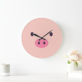 Cute Pig Wall Clock Große Wanduhr (Zuhause)