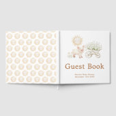 Cute Pig Wheelbarrow Baby Shower Gästebuch (Voll)