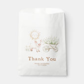 Cute Pig Wheelbarrow Birthday Geschenktütchen (Vorderseite)