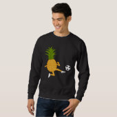 Cute Pineapple Kicking Ironic Summer Fruits Sweatshirt (Vorne ganz)