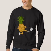 Cute Pineapple Kicking Ironic Summer Fruits Sweatshirt (Vorderseite)