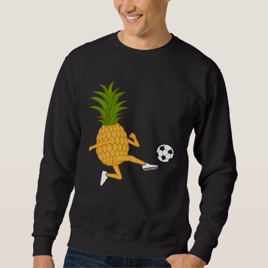 Cute Pineapple Kicking Ironic Summer Fruits Sweatshirt (Vorderseite)