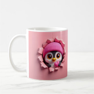 Cute Pinguin mit Herz - Adortable 3D-Mug Kaffeetasse