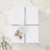 Cute Pink and Aqua Coastal Scooter Geschenkanhänger (Mit Garn)