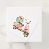 Cute Pink and Aqua Coastal Scooter Geschenkanhänger (Beispiel)