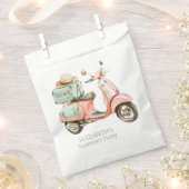Cute Pink and Aqua Coastal Scooter Geschenktütchen (Ausgeschnitten)