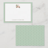 Cute Pink and Aqua Coastal Scooter Mitteilungskarte (Vorne/Hinten)