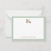 Cute Pink and Aqua Coastal Scooter Mitteilungskarte (Vorderseite)