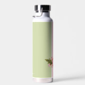 Cute pink and baby green floral Water Bottle Trinkflasche (Rechts)
