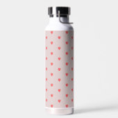 Cute Pink And Red Strawberry Pattern Water Bottle. Trinkflasche (Links)