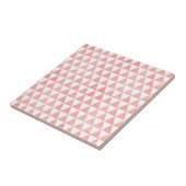 Cute Pink And White Triangle Pattern Ceramic Tile Fliese (Seite)