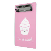 Cute pink animate cupcake mini klemmbrett (Gewinkelt2)