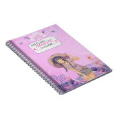 Cute-Pink Anime Girl Floral Aesthetic Notebook Notizblock (Rechte Seite)