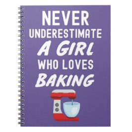 Cute Pink Baking Gifts For Baby Girls Kids Baker Notizblock