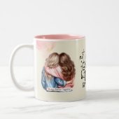 Cute Pink Best Friend Quote Zweifarbige Tasse (Links)