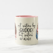 Cute Pink Best Friend Quote Zweifarbige Tasse (Mittel)