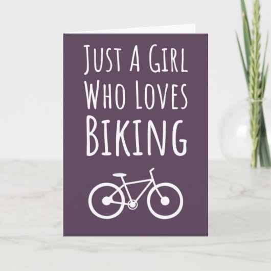 Cute Pink Biking Cards For Baby Girls Kids Cycling Karte (Vorderseite)