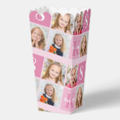 Cute Pink Birthday Party Girls Photo Popcorn Geschenkschachtel (Rückseite)