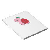 Cute pink blushing strawberry turtle Classic T-Shi Notizblock (angewinkelt)
