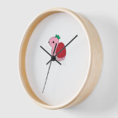Cute pink blushing strawberry turtle Classic T-Shi Uhr (Winkel)